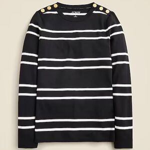 J.Crew Black and White Striped Sweater